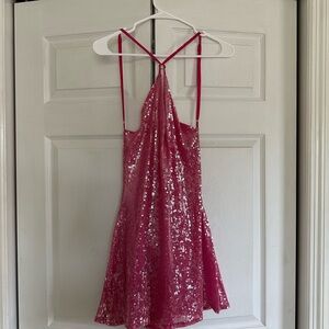 Peppermayo Sparkling Pink Sequin Mini Dress